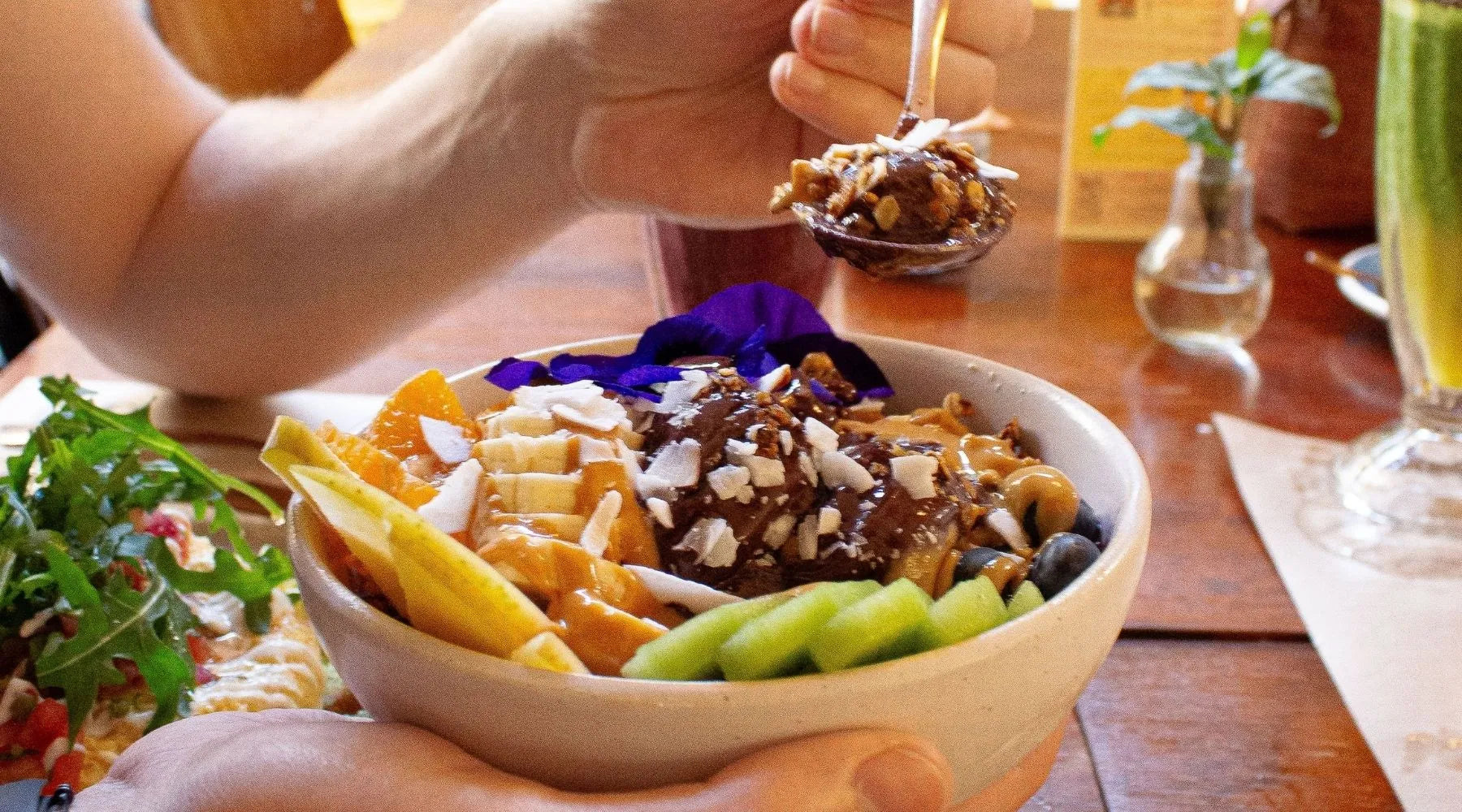 açai bowl in a restaurant