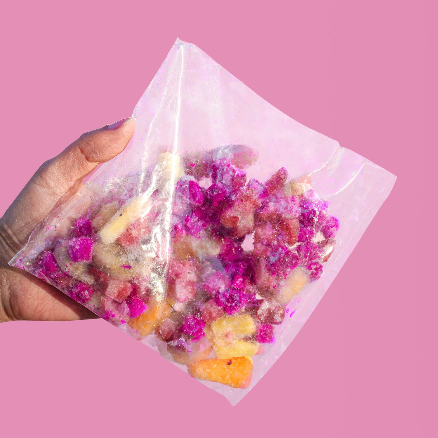 Pink blender smoothie