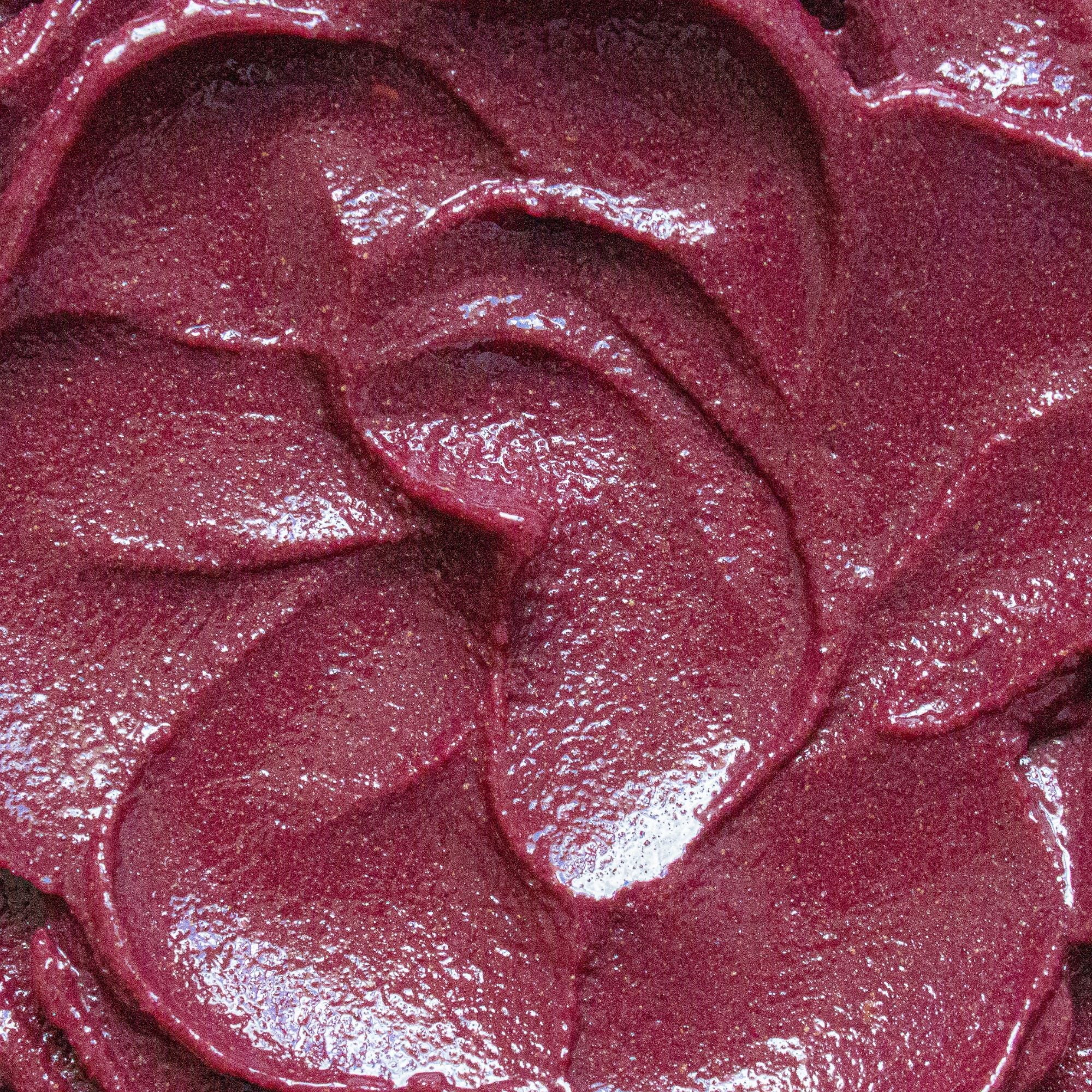 Mix acai, raspberry, banana