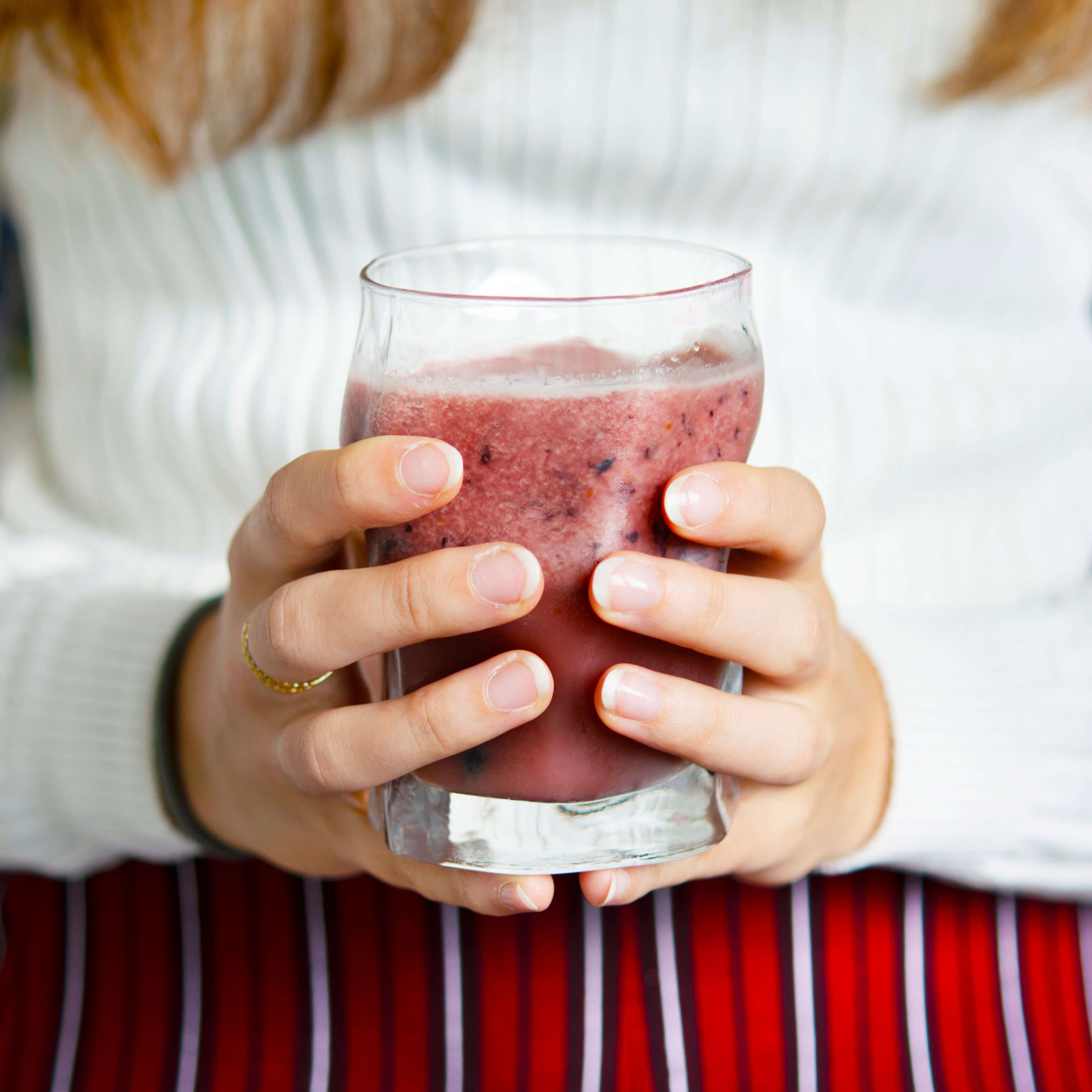 Batido de licuadora roja