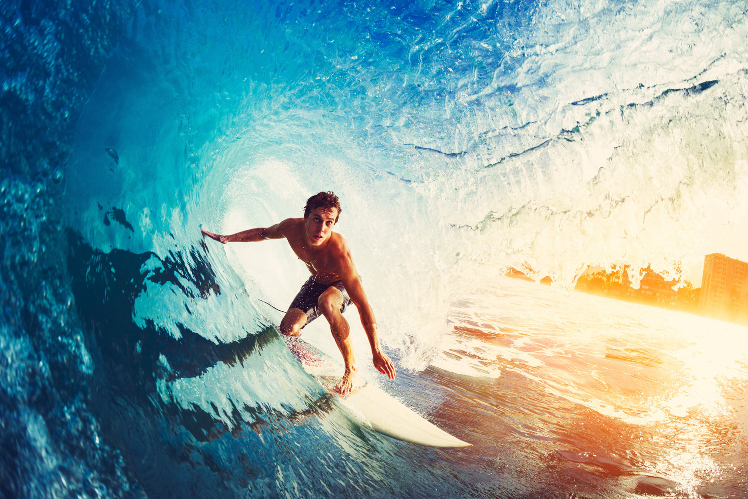 surfer riding a wave in the ocean