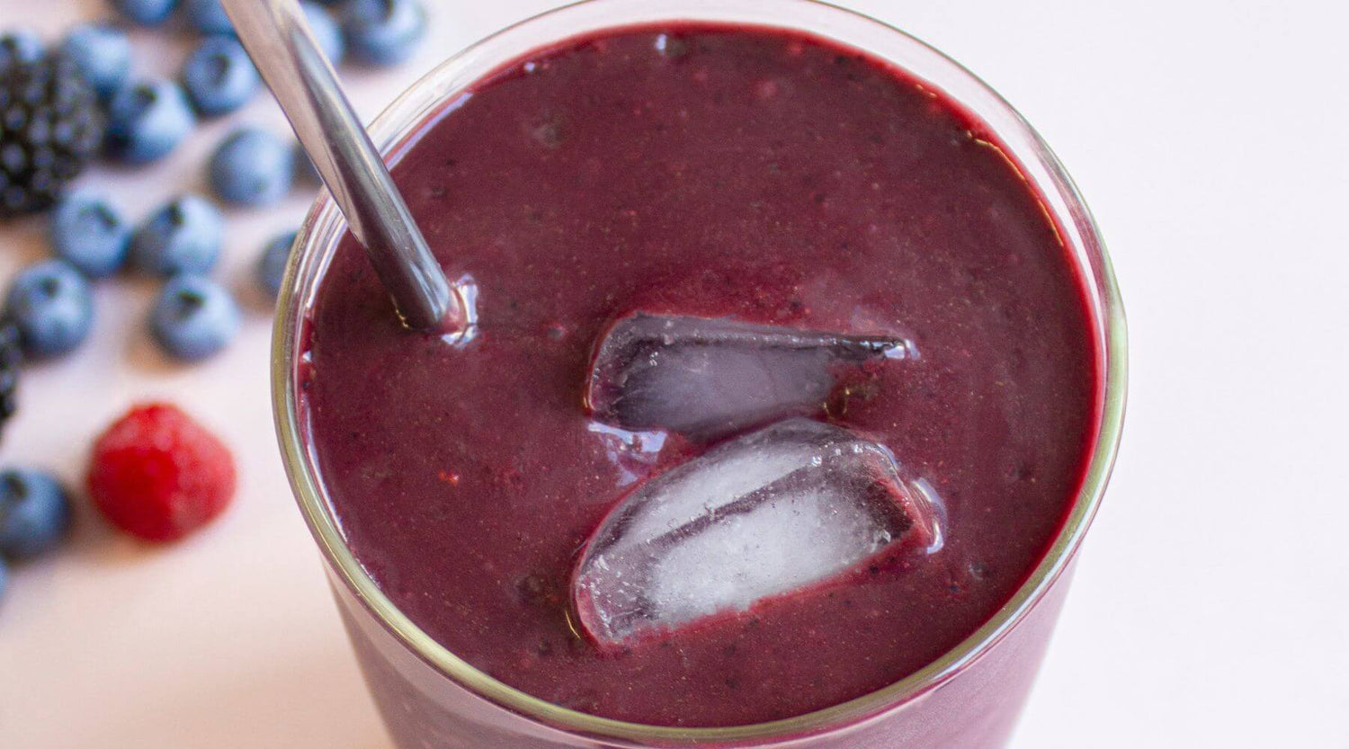 acai, raspberry, blueberry and blackberry smoothie