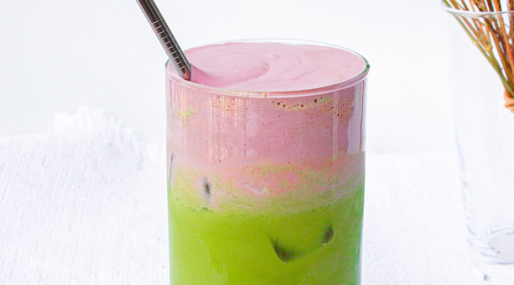 pink matcha iced acai