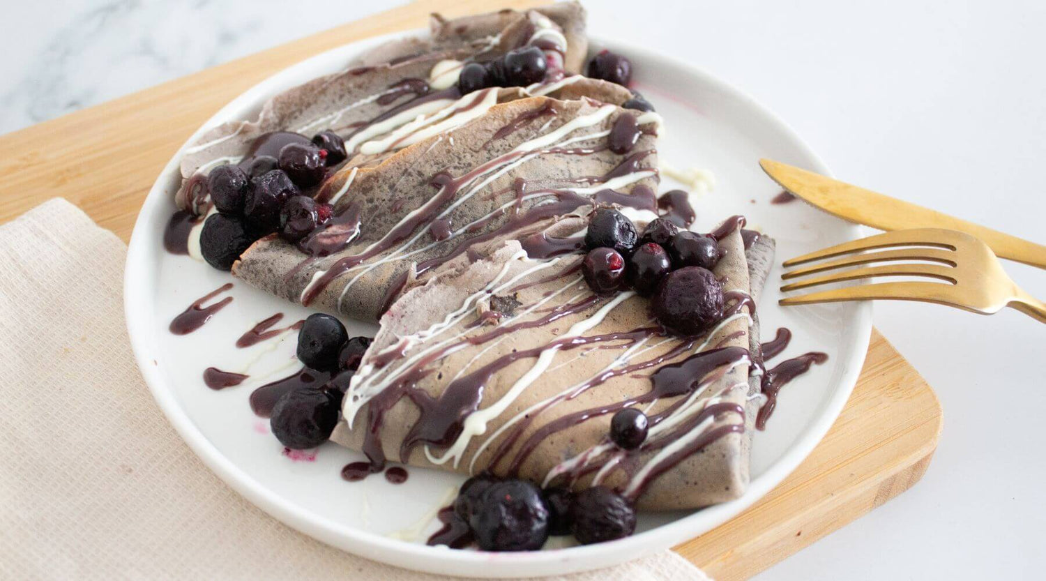 crêpes à l'acai pour la chandeleur