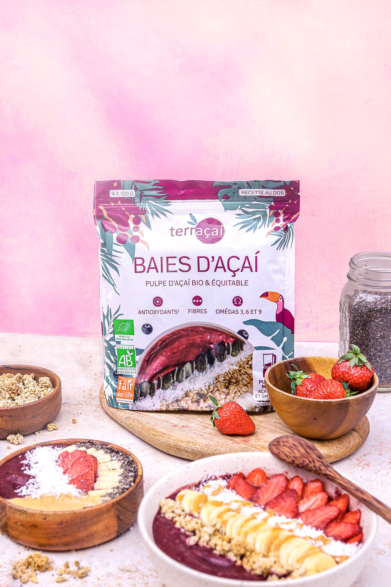 O nosso açaí tem certificação Fairtrade