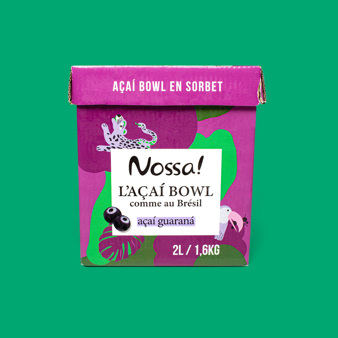 Sorvete de açaí e guaraná