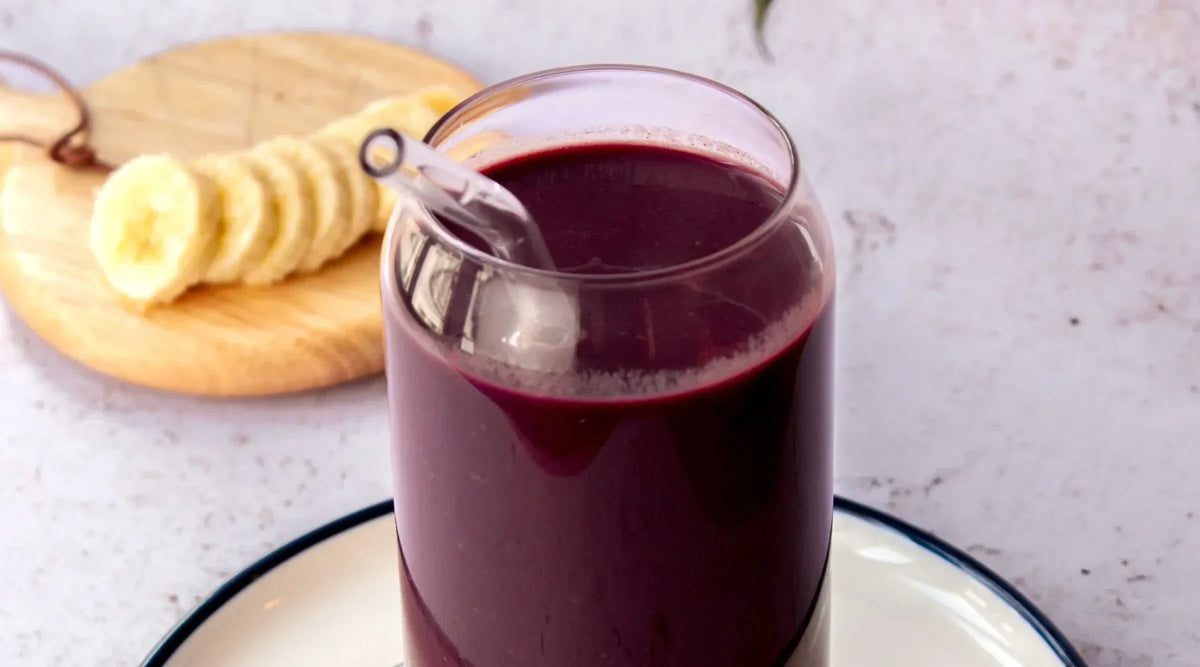 batido de acai y plátano