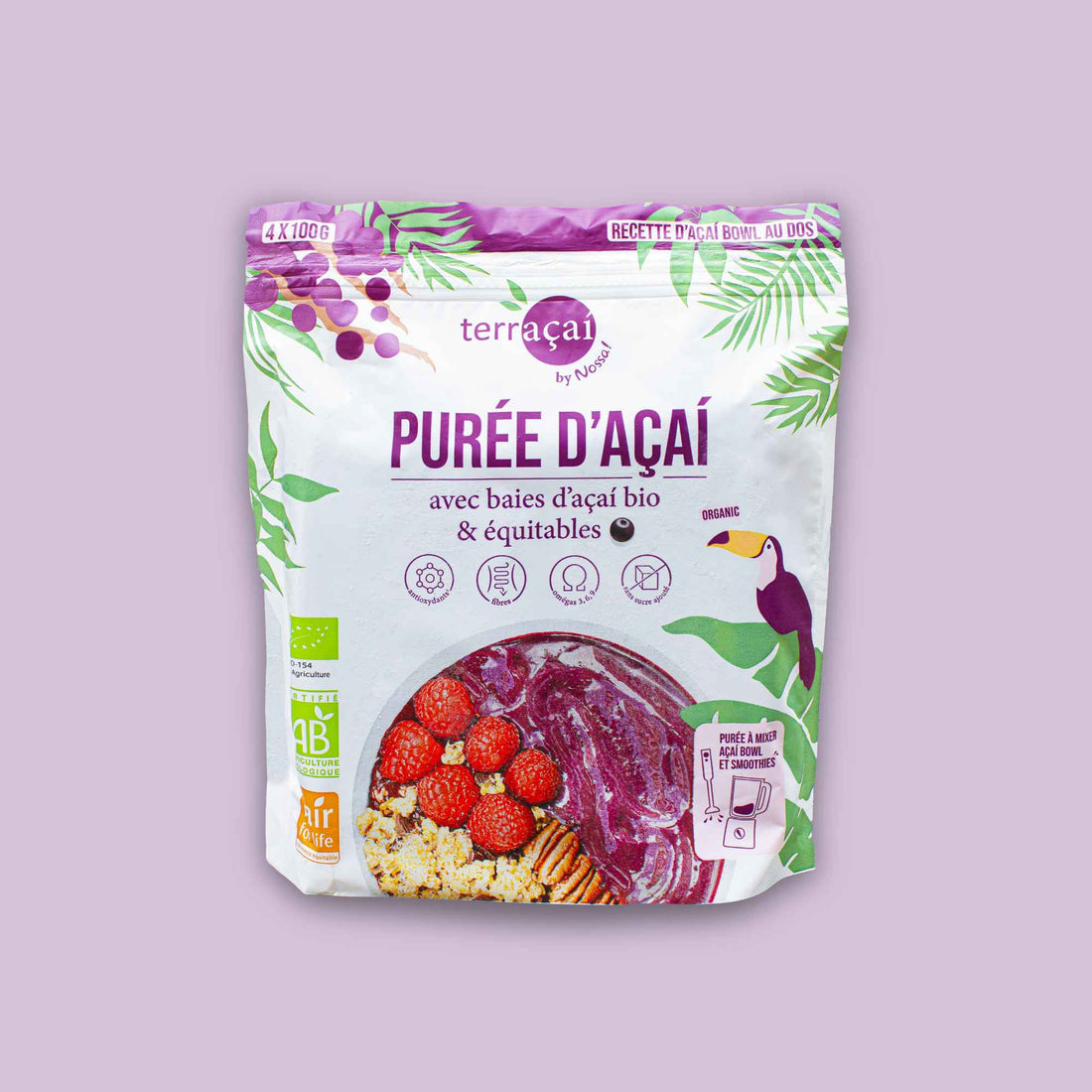 Purée d’acai bio et équitable