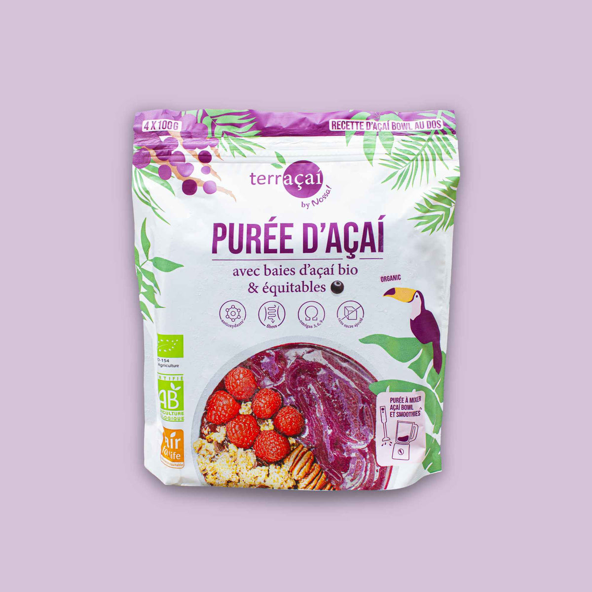 Purée d’acai bio et équitable