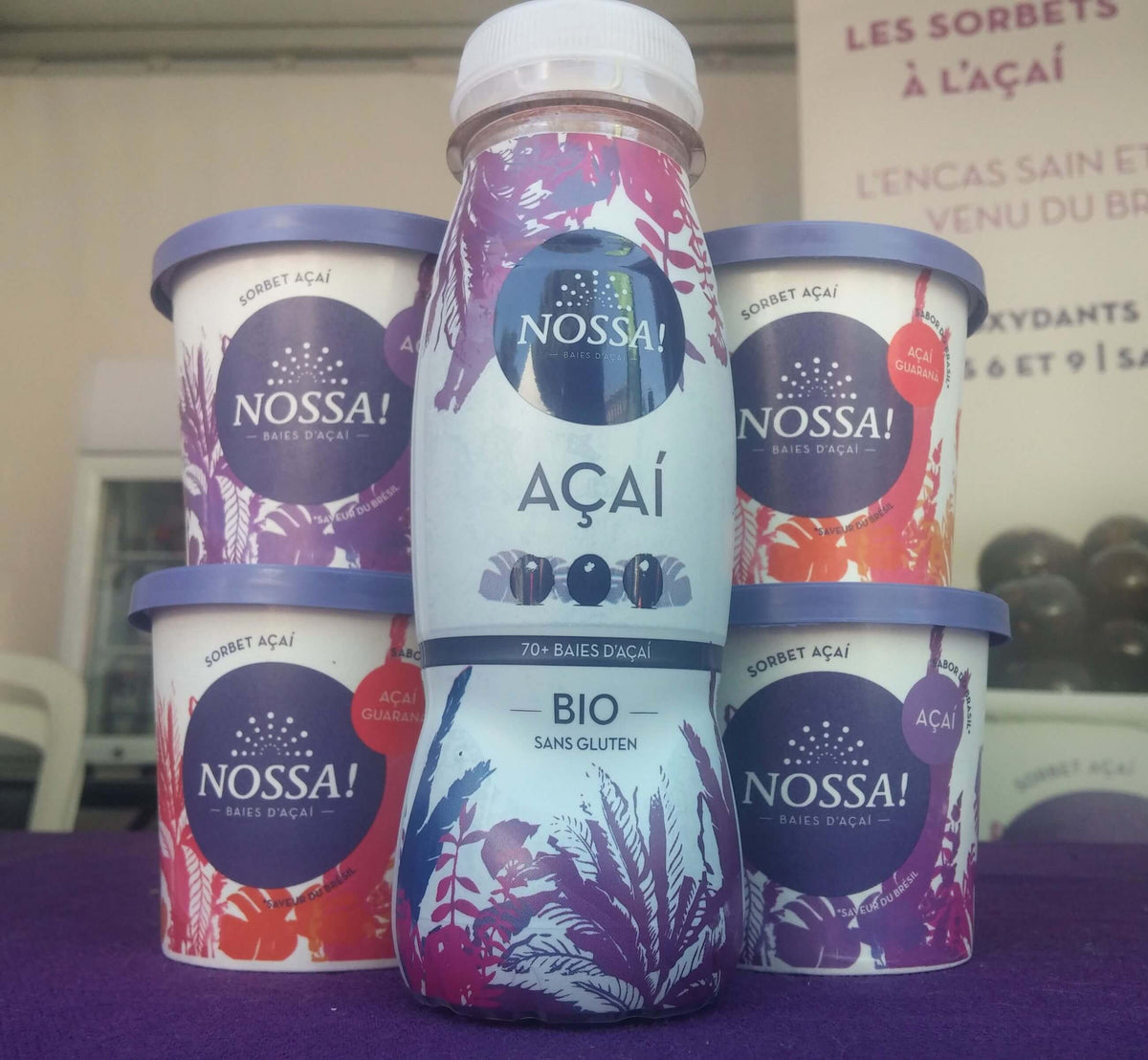 <p><strong>Lancement des premières recettes</strong></p><p>Nossa! débute son aventure avec le lancement de ses trois premiers sorbets à l'açai, avec des recettes saines offrant ainsi aux consommateurs une expérience glacée et naturellement revitalisante.</p>